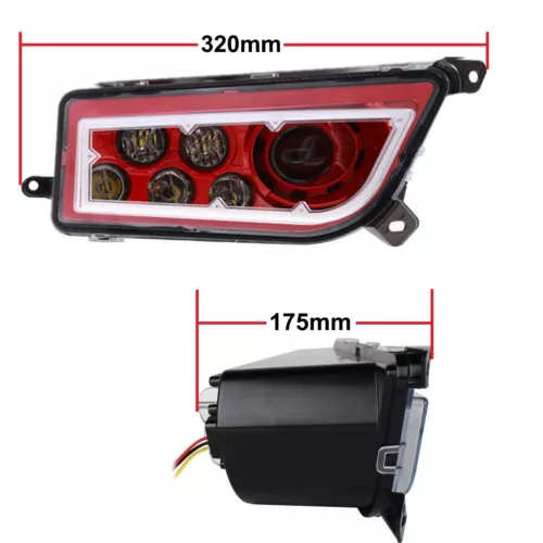 Paar ATV UTV Halo LED Scheinwerfer Rot für Polaris General 1000 RZR XP 4 1000 - Picture 10 of 15