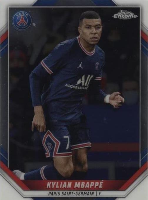2021-22 Topps Chrome Paris Saint-Germain - Kylian Mbappé #18 for 2021-22 Topps Chrome Paris Saint-Germain - Kylian Mbappé #18 for