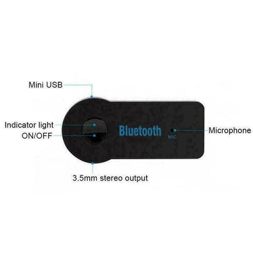 Wireless Bluetooth 3.5mm AUX Audio Stereo Music Car Receiver~hot Adapter . - Afbeelding 7 van 11