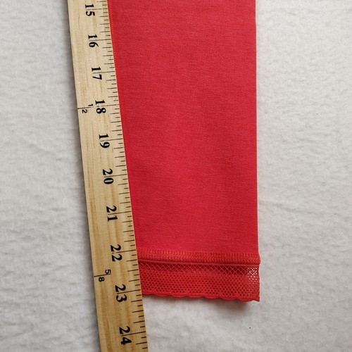 Beyond Yoga Leggings Womens Large Spacedye Allure Lace-Trim High Waist Red New - Picture 15 of 15