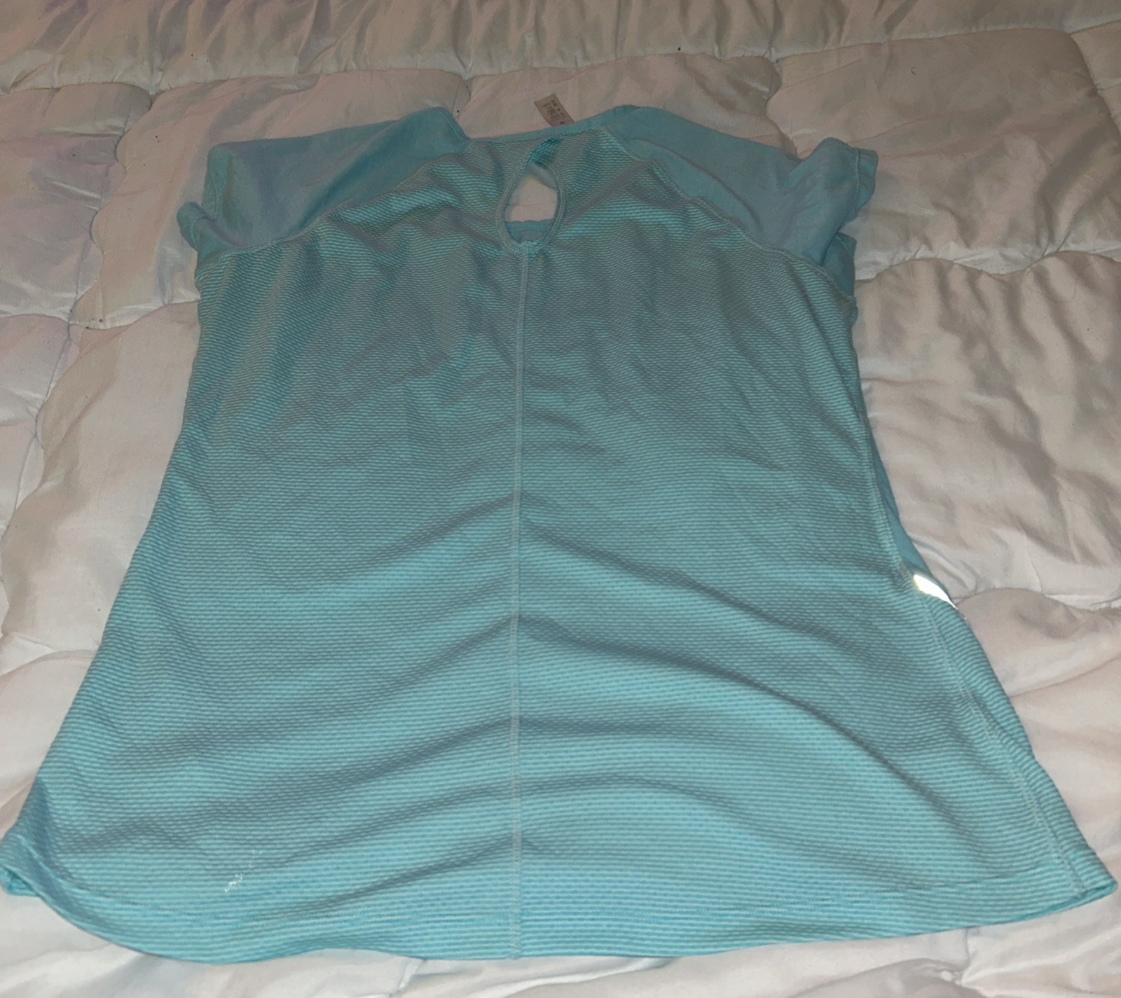 Athletic Medium Turquoise Pullover Reflective Str… - image 8