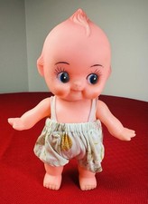Vtg 8 Kewpie Style Rubber Doll Made in Taiwan Soft Vinyl Blue Eyes Japan Style