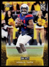 2020 Leaf Draft Khalil Tate 46 Gold Arizona Wildcats