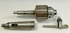 No 3 Jacobs Chuck #2 MT Comes With a #2 to #4 Morse taper adapter & Chuck Key
