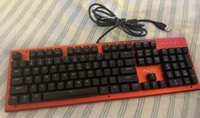 Teclado mecánico AZIO elegantemente feroz con cable retroiluminado rojo tono MK
