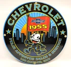 Chevrolet - Vintage Porcelain Sign - Felix Dealership Pump Plate Advertising