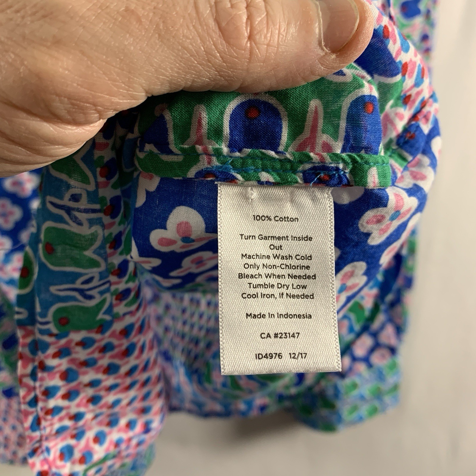 Talbots Womens Patchwork Print Button Top Sz XL P… - image 8