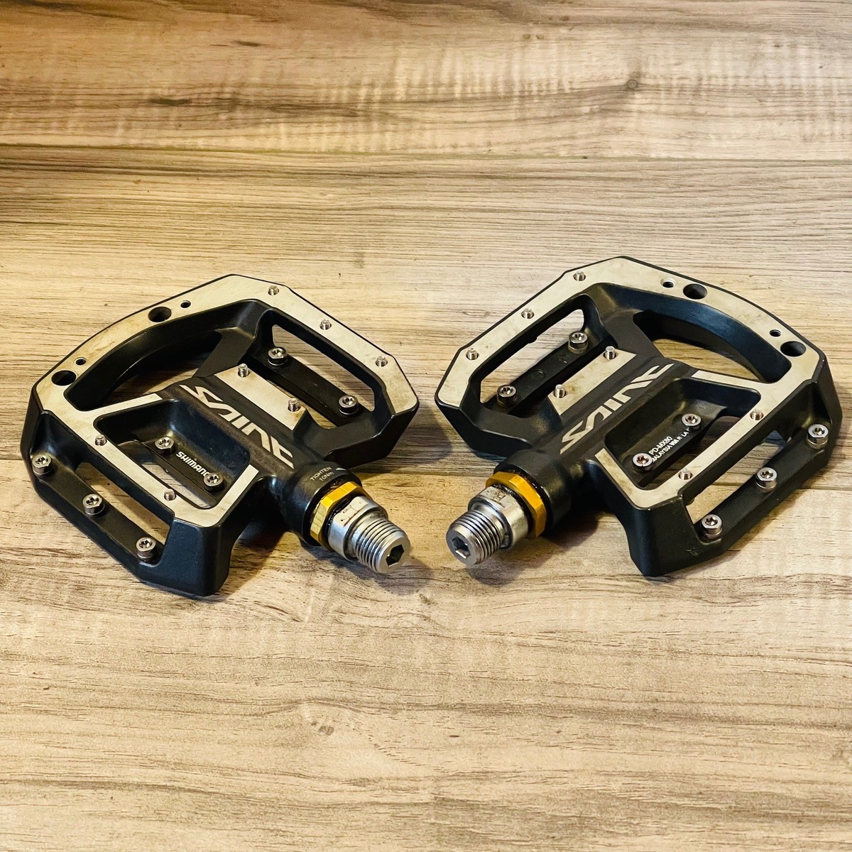 Shimano Saint PD-MX80 Flat Pedals 9/16 Alloy LOW MILES | eBay