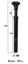 Zoom Suspension Seatpost 27.2 mm Black/red Top Alloy Bicycle Seat Post Shock
