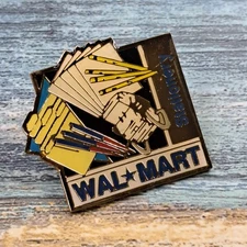 Walmart Employee Pin - Stationery Department Paper Pens Pencils