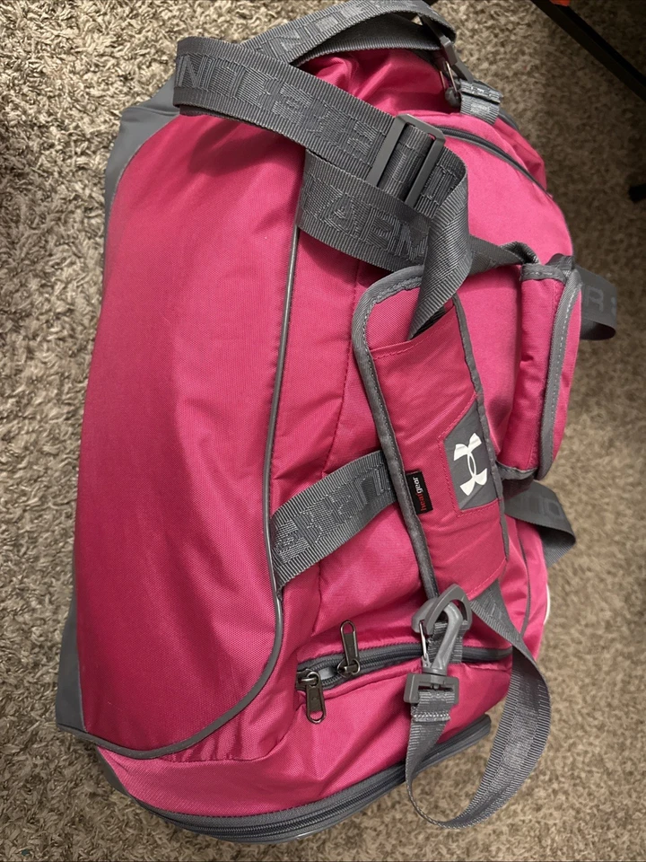 Under Armour Storm 1 Bolsa de Lona Rosa Gris Gimnasio Viaje Fin de Semana Grande para Pasar la Noche Foto 4 de 4