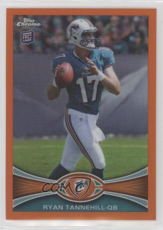 2012 Topps Chrome Retail Orange Refractor Ryan Tannehill #109 Rookie RC 1e9z
