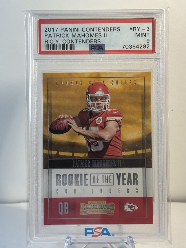 2017 Contenders - Rookie of the Year Contenders Patrick Mahomes II #RY-3 PSA 9