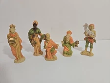 Vintage 5 Piece Ceramic Nativity Figurine Set - Made in Taiwan 3-4" Tall