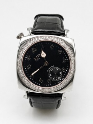 Ritmo Mundo 47mm Mechanique Swiss Automatic Diamond Bezel Black Dial Watch