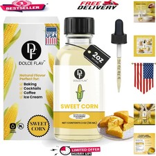 2oz Sweet Corn Extract &ndash; Water-Soluble, Kosher, Sugar-Free for Culinary Delights