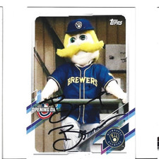 Bernie Brewer - Autographed Topps Opening Day Card - Milwaukee Brewers Mascot