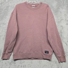Abercrombie  Fitch Sweatshirt Womens Sz Large Mauve Relaxed A F Fleece Crewneck