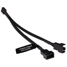 Alphacool 18676 RGB Plastic Splitter Cable Black 4 Feet 150mm Y-splitter