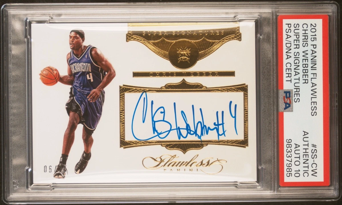 Chris Webber Basketball Autographed Sports Trading Cards 