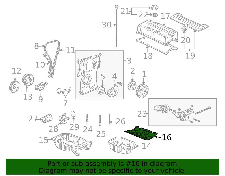 Deflector de placa 11221-PNC-000 genuino Acura RSX 2002-2006 Foto 4 de 4