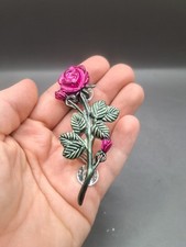 Exquisite Rose Flower Alloy Brooch Fashion Flower Clothing Accessories Woman Pin