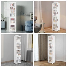 White Foldable Plastic Storage Cabinet Foldable And Movable Storage Box US