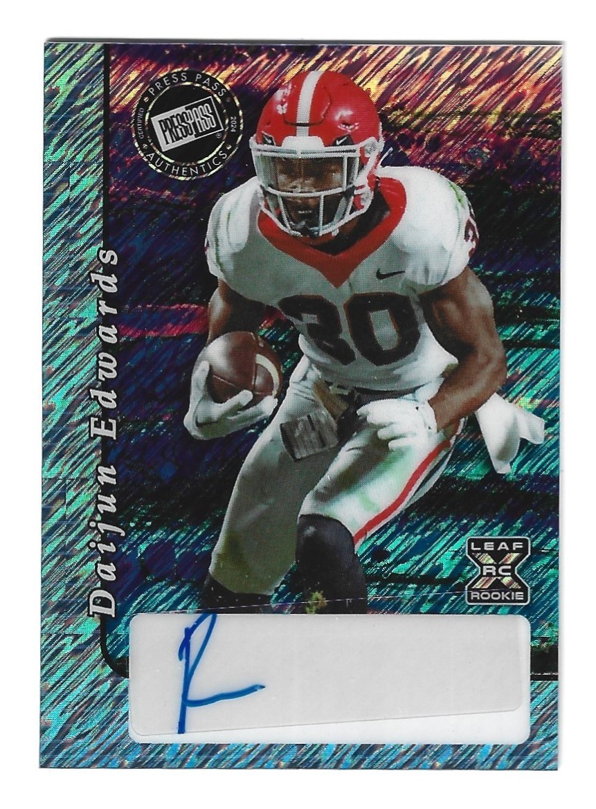 2024 Leaf Collective Daijun Edwards Press Pass Auto 20A-DE1 Light Blue 5/20