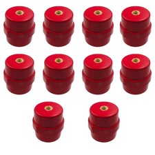 10PCS Busbar Insulator, SM-45, M8, Red Polyester Standoffs, High-Strength