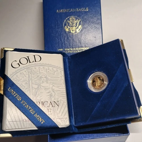 1994 1/10 oz Gold Five Dollar Proof American Eagle West Point Mint COA & OGP
