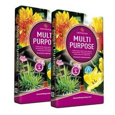 2 x 40L Growmoor Plant Care Compost Basket Soil Pot Garden Borders Multi Purpose 0.26 per litre
