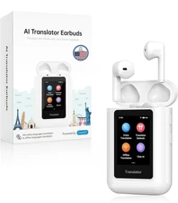Wooask A8 Translation Earbuds, AI Translation Earbuds No APP Needed White