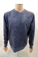 Paul Smith Mens Crewneck Jumper Sweatshirt Size L Large Navy Blue Printed 