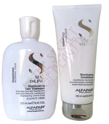 Alfaparf Semi Di Lino Diamond Shampoo 250 ml + Conditioner 200 ml / Set / Kit