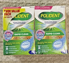 Polident Rapid Clean Dental Cleanser Tablets, 102 Count (Pack of 2) - 204 Total