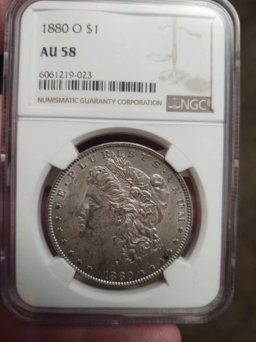 1880-O Morgan Silver Dollar NGC AU58 Toned Crisp Luster - VAM-65A