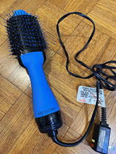 Revlon One Step Volumizer Hair Dryer Hot Air Brush Blue Black Blowout Styler