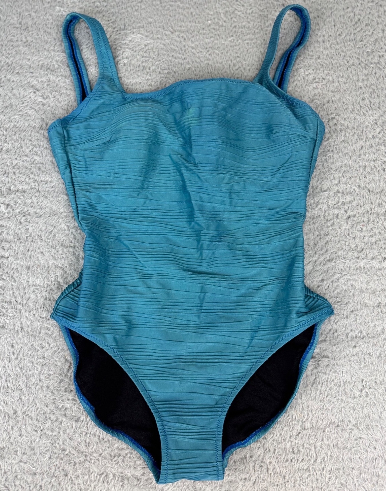 Gottex Womens Sz 10 Essential One-Piece Swimsuit Blue Ink Nylon/Spandex NWT