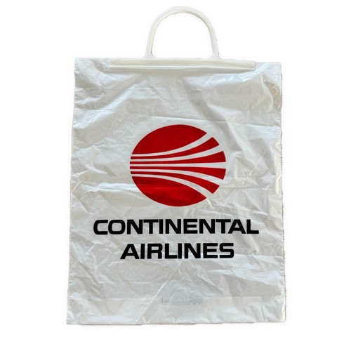 Vintage CONTINENTAL AIRLINES Plastiktüte & Ticket Fenster Aufkleber - Bild 3 von 5