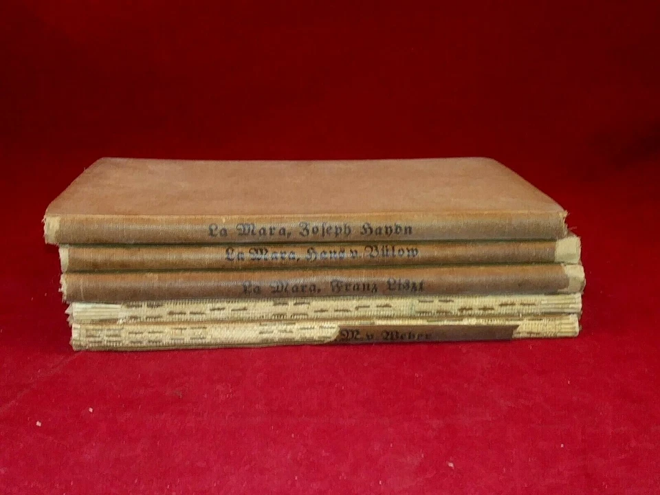 5 Vtg German Books Music Biography By La Mara Haydn Chopin Liszt Weber Bulow - Image 2 of 4