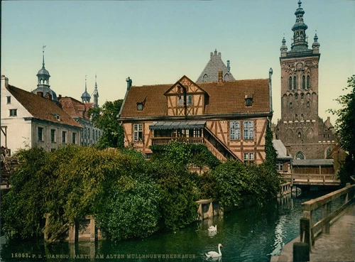 Gdansk. Lot at the old miller's trade house.  Vintage Photochromic PZ, Photochro