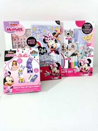 Disney Minnie Paper Craft Set/Minnie 3D Figure Maker/ Minnie Gem Sticker Art Set - Picture 1 of 12