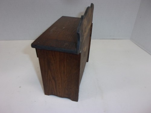 Vintage Wooden Doll Size Wash Stand Dark Wood Finish Missing 2 Knobs 7.75"T X - Picture 5 of 13