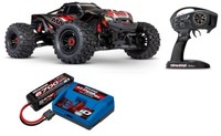 Traxxas 89086-4 Maxx V2 1/10 Brushless Monstertruck + Trx 4S Ez-Peak Set Rot