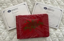 Creative Memories 5x7 Red Holiday Scrapbook Album, Extra Pages Page Protectors