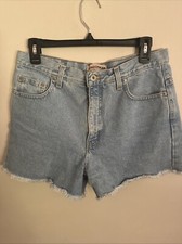 Vtg Women s Y2K London Jeans High Rise Frayed Denim Shorts 10 Victoria Secret