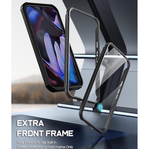 Für Google Pixel 9 / 9 Pro 5G Hülle Integriertes Display 2 Frontrahmen Cover Schwarz - Bild 4 von 7