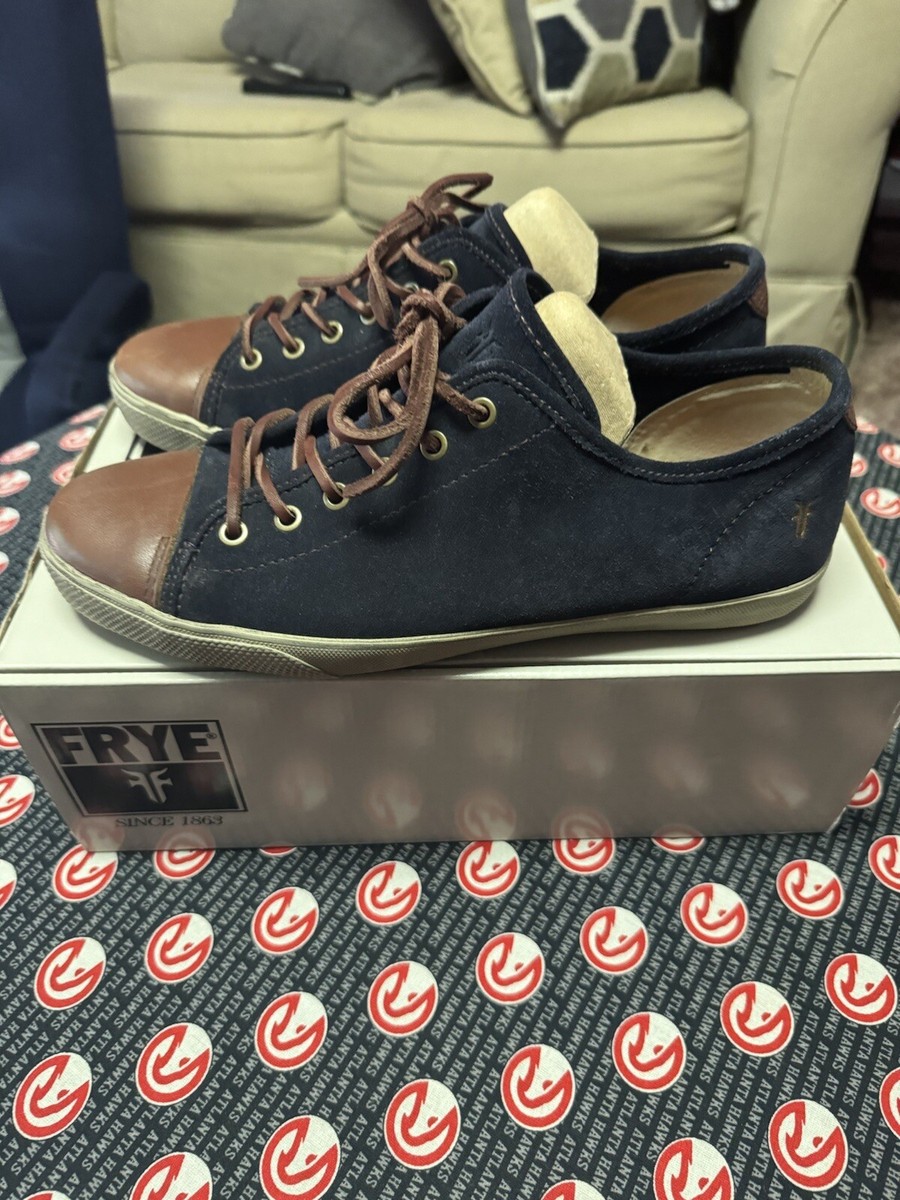 FRYE Men\'s Chambers Cap High Sneaker Brown Suede Navy Sneakers boots  10 Frye Chambers Cap Tow Men Size 11 Suede Low Top Sneaker  main image 2
