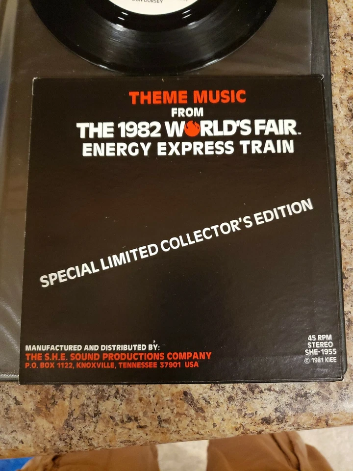 Feria Mundial Tren Energy Express 1982 Tema Música 45 rpm Disco Edición Limitada  Foto 3 de 4