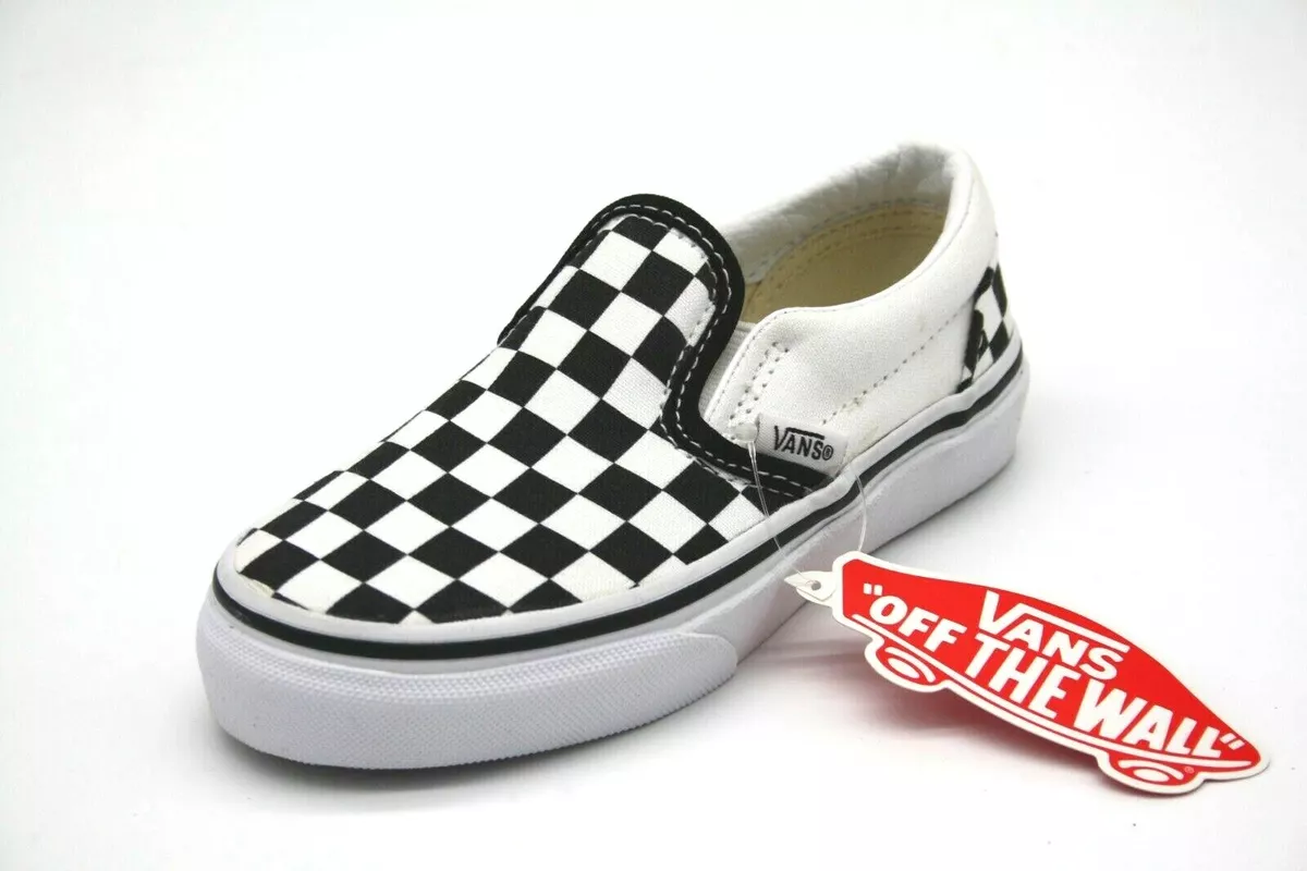 Vans Slip On Checkerboard Skate Shoe Little Kid Black White vn000zbu5gu size11